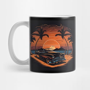 sunset classic car Mug